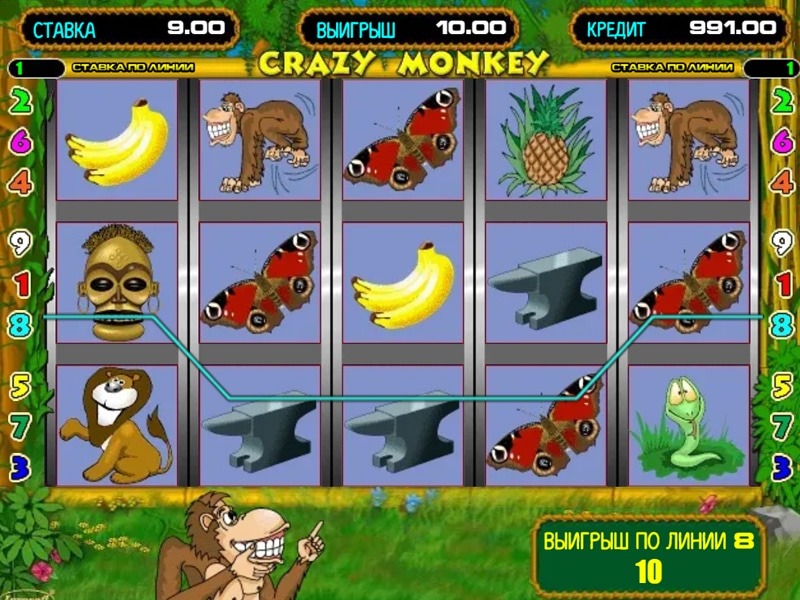Игровой автомат Crazy Monkey бесплатно без регистрации